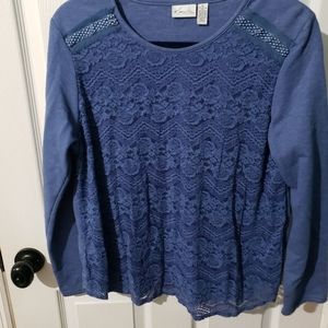 Lace front long sleeve